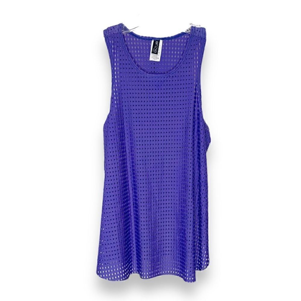 Onzie Molly Jersey Mesh Tank with Flyaway Sides Periwinkle Women’s One Size Fits